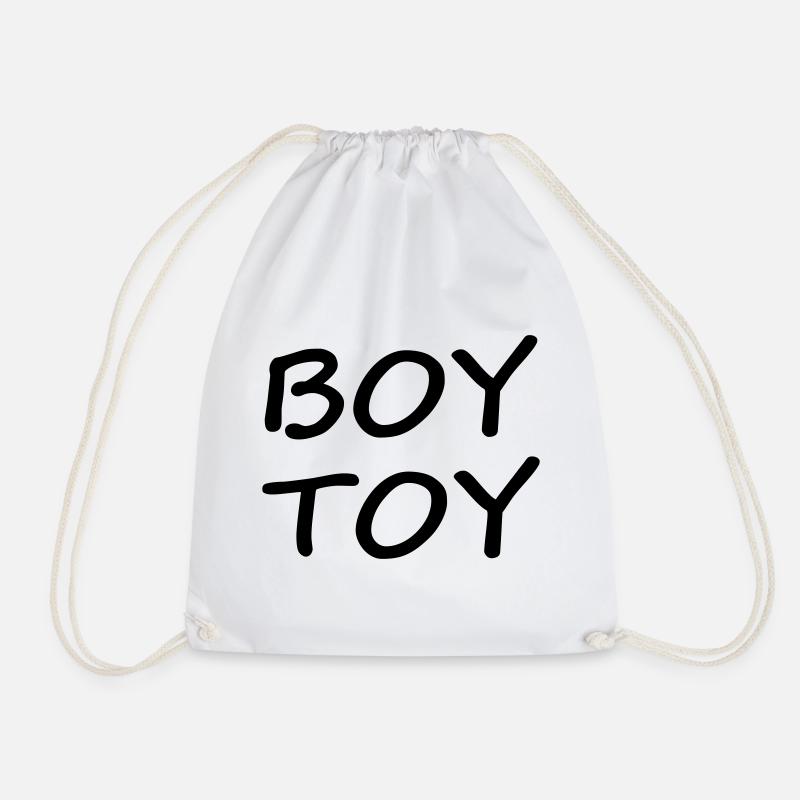 Boy Toy - Drawstring Bag - white