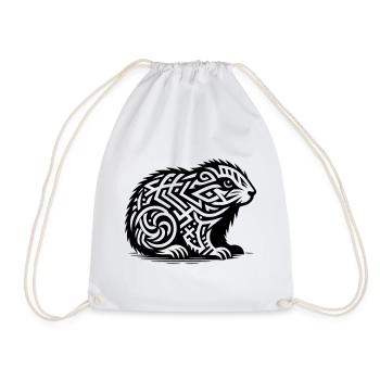 Marmotte tribale - Sac de sport léger - blanc - Devant