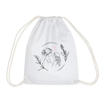 Maman Fille Chemise Maman Fille Fête des Mères Maman - Sac de sport léger - blanc - Devant