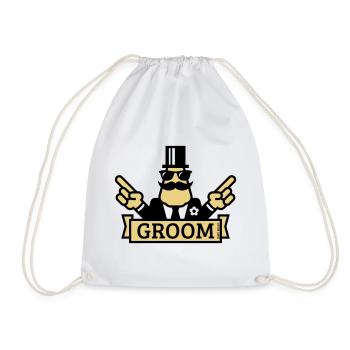 Pointing Groom (Enterrement de vie de garçon / Enterrement de vie de garçon / 2C) - Sac de sport léger - blanc - Devant