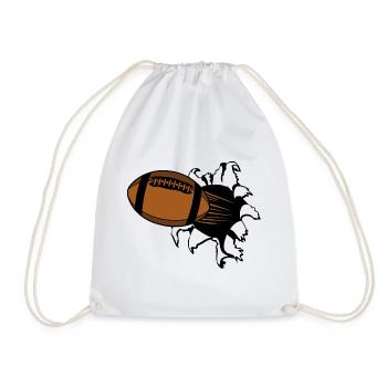 Flying Football Sprint - Drawstring Bag - white - Front