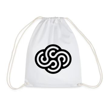 WHIRLS - Drawstring Bag - white - Front