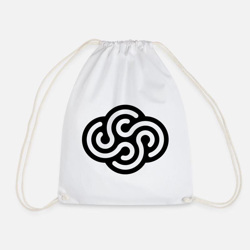 WHIRLS - Drawstring Bag - white