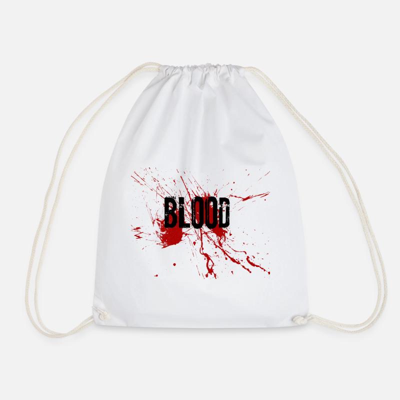 Blutiger Splatter Schriftzug - Turnbeutel - Weiß