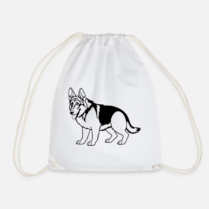 Schäferhund Hund - Turnbeutel - Weiß