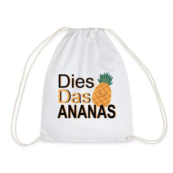 This The Pineapple – Pun - Drawstring Bag - white - Front