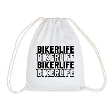 Biker_life_fast - Turnbeutel - Weiß - Vorne