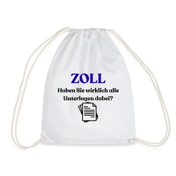 Customs - Drawstring Bag - white - Front