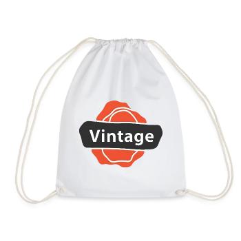 Vintage Art Old School Retro - Turnbeutel - Weiß - Vorne