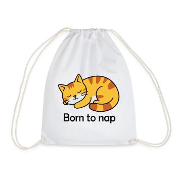Conception du sommeil du chat né pour la sieste - Sac de sport léger - blanc - Devant