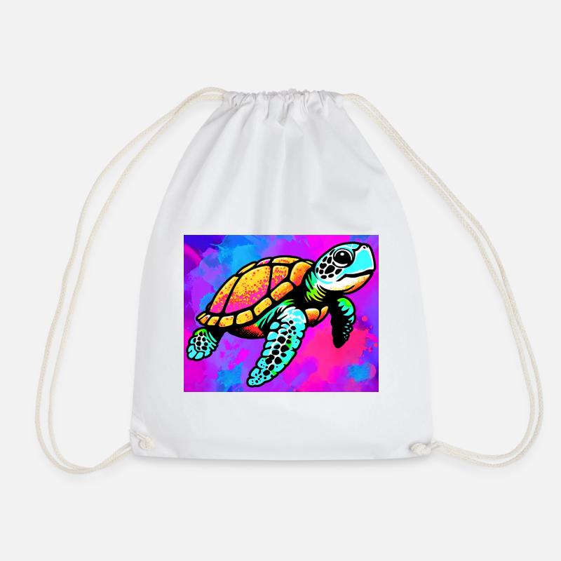 Schildkröte - Turnbeutel - Weiß