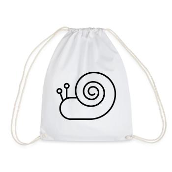 Kleine Schnecke - Symbol - Turnbeutel - Weiß - Vorne