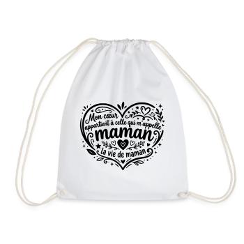La vie de maman  - Sac de sport léger - blanc - Devant