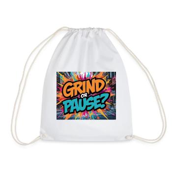 Grind ou pause ? Graffiti graphique - Sac de sport léger - blanc - Devant