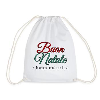Buon Natale Frohe Weihnachten auf Italienisch - Turnbeutel - Weiß - Vorne