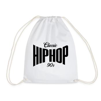 90er-Jahre-Klassiker HipHop - Turnbeutel - Weiß - Vorne