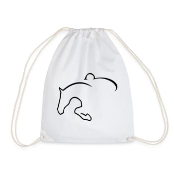 6061912 121501268 cavalier de saut - Sac de sport léger - blanc - Devant