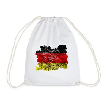 Deutschland Vintage Flagge - Turnbeutel - Weiß - Vorne