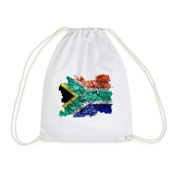 Afrique du Sud Drapeau Vintage - Sac de sport léger - blanc - Devant