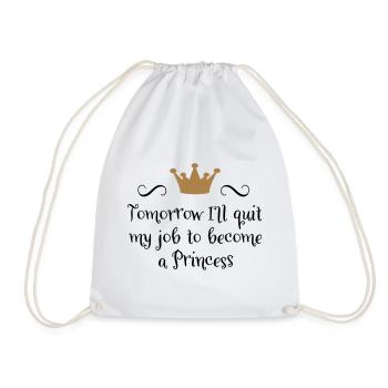 Princess - Drawstring Bag - white - Front