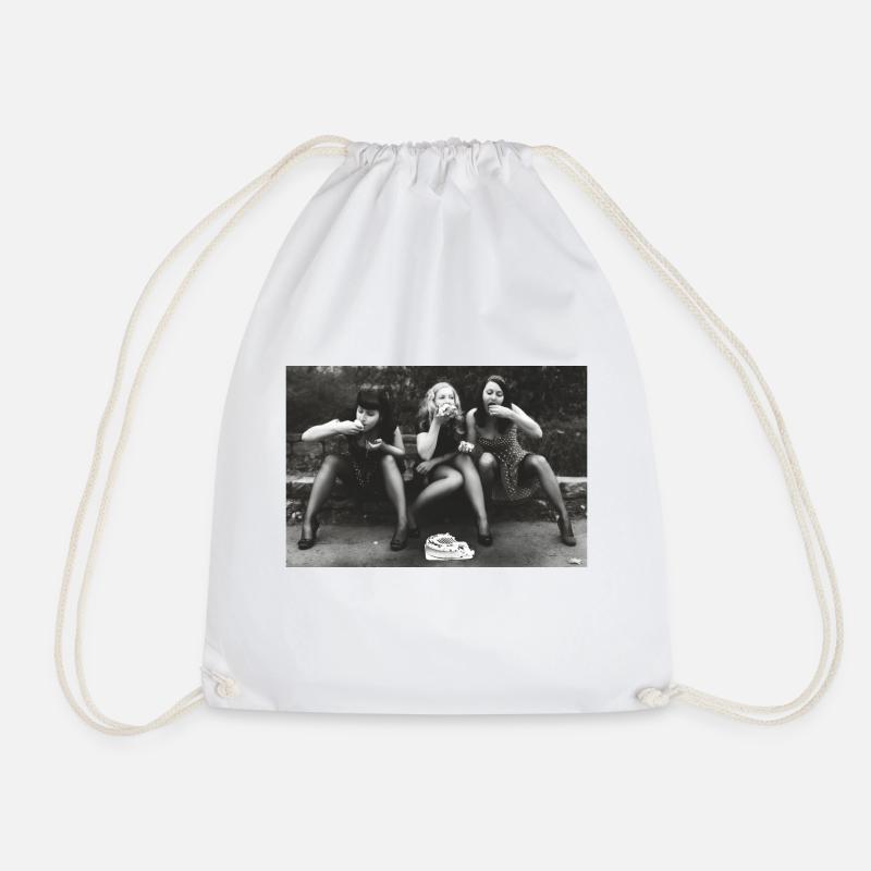 Have a break, have a cake - Drawstring Bag - white