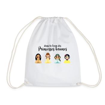 Team Braune Prinzessinnen - Turnbeutel - Weiß - Vorne