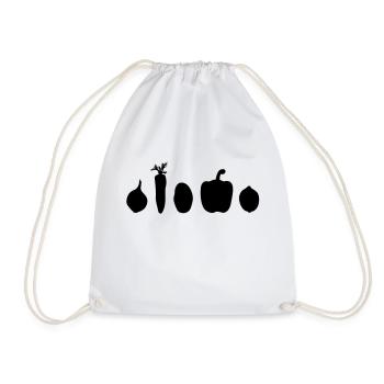 Légumes végétalien - Sac de sport léger - blanc - Devant
