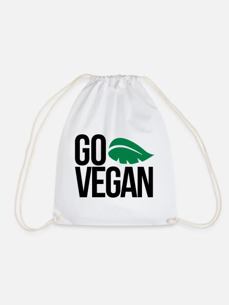 vegan - Turnbeutel - Weiß