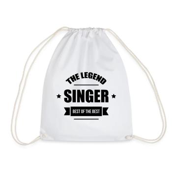 The Legend: Singer - Drawstring Bag - white - Front