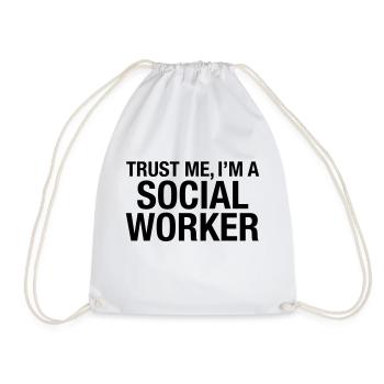 Trust Me I'm A Social Worker - Turnbeutel - Weiß - Vorne