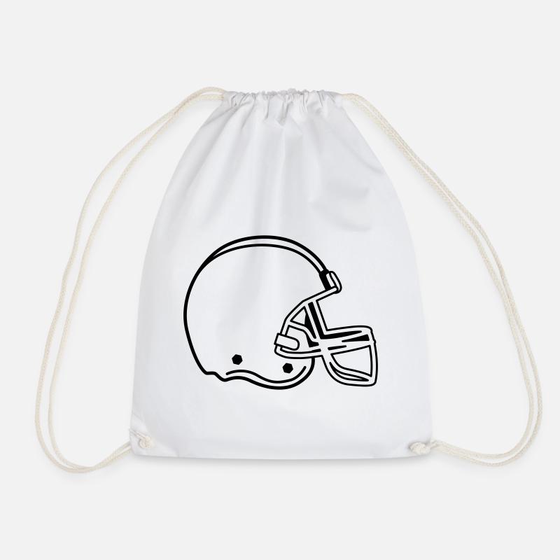 american football - Drawstring Bag - white