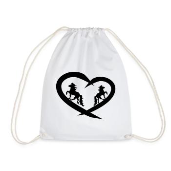 Cœur de cheval islandais, amour du cheval islandais - Sac de sport léger - blanc - Devant