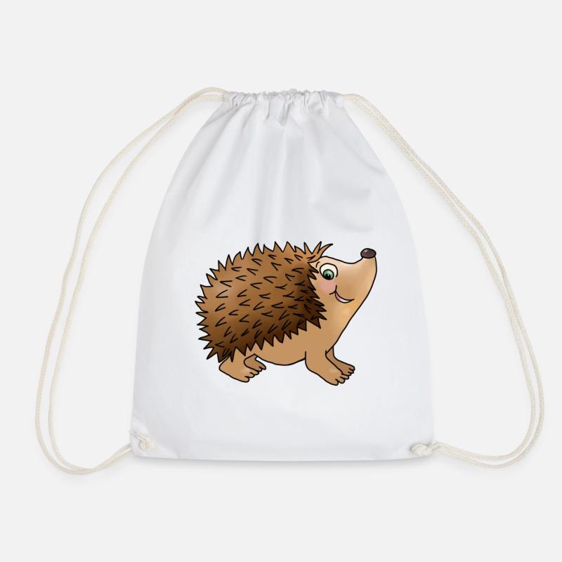 Freundlicher Igel - Turnbeutel - Weiß