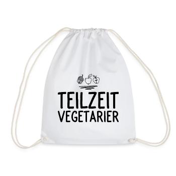 Vegetarier - Turnbeutel - Weiß - Vorne