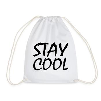 Stay cool - Drawstring Bag - white - Front