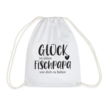 Fische Fischpapa Haustier Aquarium Geschenk - Turnbeutel - Weiß - Vorne