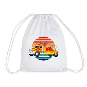 Tow truck Towing service Tow truck - Drawstring Bag - white - Front