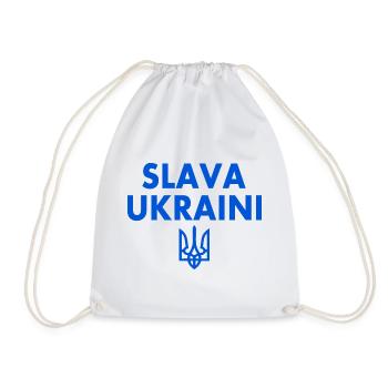Slava ukraini Ukraina - Drawstring Bag - white - Front