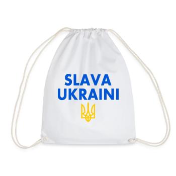Slava ukraini - Drawstring Bag - white - Front