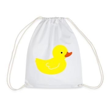 Cheerful Rubber Duck: A Touch of Yellow - Drawstring Bag - white - Front