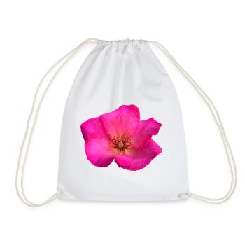 Hyper-realistic fuschia pink hand-drawn with a marker - Drawstring Bag - white - Front