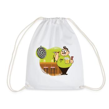 Darts Player - Drawstring Bag - white - Front