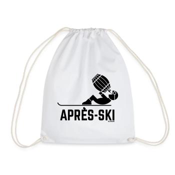 Après-Ski (Apres Ski Beer Drinker Beer Barrel / B) - Drawstring Bag - white - Front