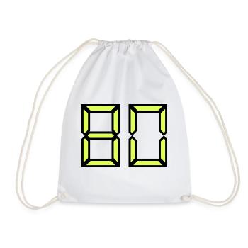 80 YEARS. 80TH ANNIVERSARY. BIRTHDAY 80 YEARS. 80 - Drawstring Bag - white - Front
