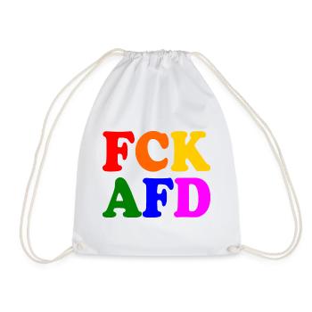 Fck afd - Turnbeutel - Weiß - Vorne