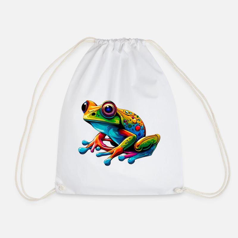 Frosch - Turnbeutel - Weiß