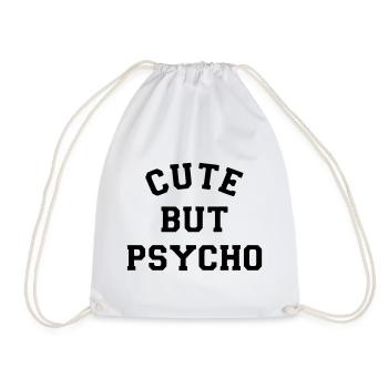 Mignon mais psychopathe. Sympa mais psychopathe. Humour* - Sac de sport léger - blanc - Devant