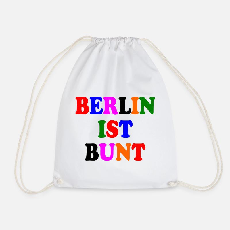 Berlin ist bunt - Turnbeutel - Weiß