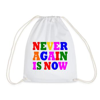 Never again is now - Turnbeutel - Weiß - Vorne