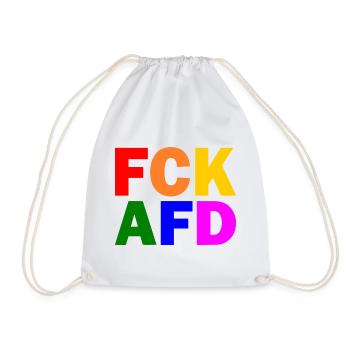 Fck afd - Turnbeutel - Weiß - Vorne